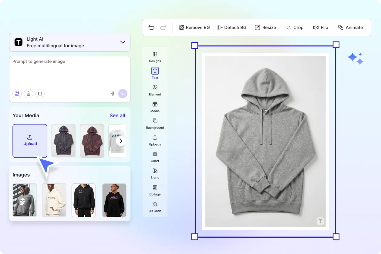 Free AI Hoodie Sweatshirt Generator, Create Hoodie Online Designs